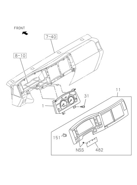 Isuzu NPR Meter Sub Asm Cab Prod 8 98154 651 0 BARLOW ISUZU TRUCK