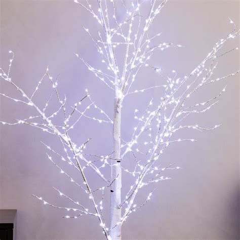 Arbre Lumineux Micro Led H Cm Bouleau Wills Blanc Froid