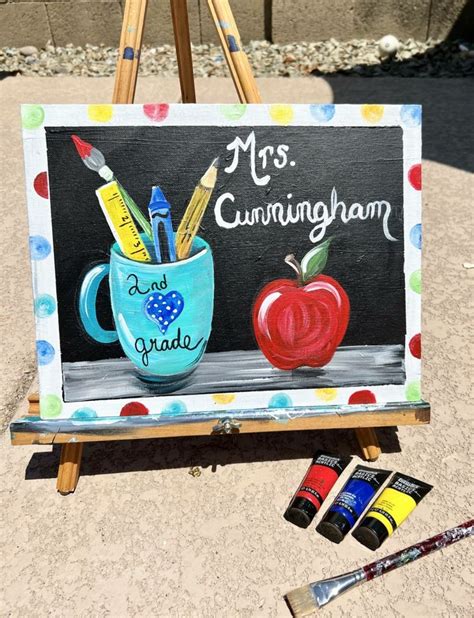 Teacher Painting - Customizable - Online Painting Tutorial | Painting ...