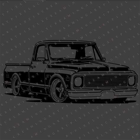 Chevy C10 Silhouette Digital File C10 Truck File Chevy Truck Png