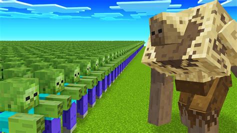 Zombies Vs Mutant Husk Minecraft Mob Battle Youtube