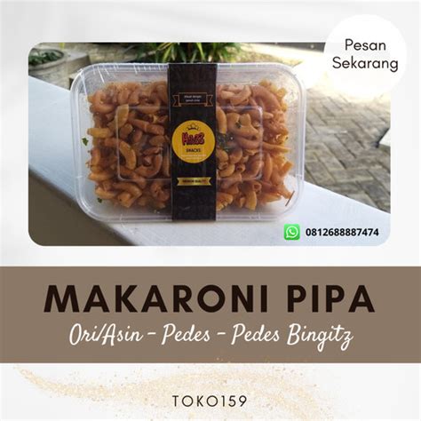 Jual Makaroni Pipa Makroni Pipa Bumbu Rempah Kemasan Box Jajan Viral