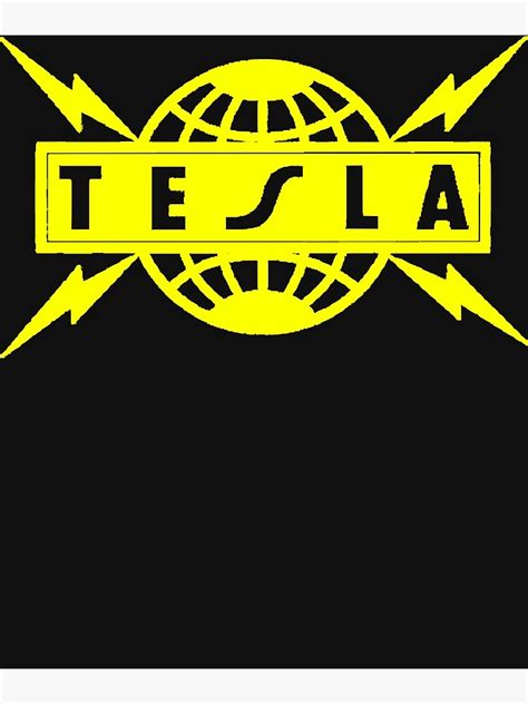 "Tesla yellow logo" Poster for Sale by PhouthoneChan54 | Redbubble