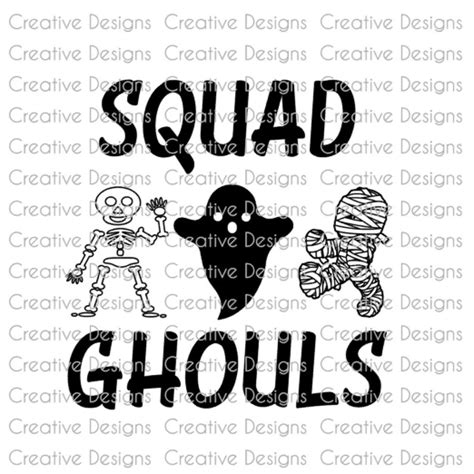 Squad Ghouls Svg File Png File Digital File Halloween Etsy Canada