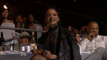 laughing rihanna gif | WiffleGif