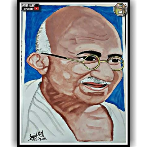 Pin By ARTIST SUJEET NIPANIKAR On MAHATMA GANDHIJI Drawing With Poster