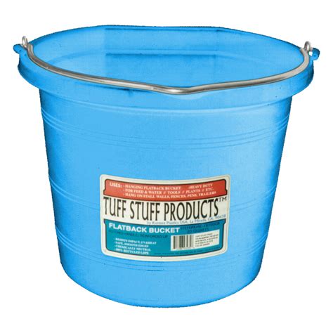 Remedy Animal Health Store Tuff Stuff Flat Back Pail 20 Qts Sky Blue