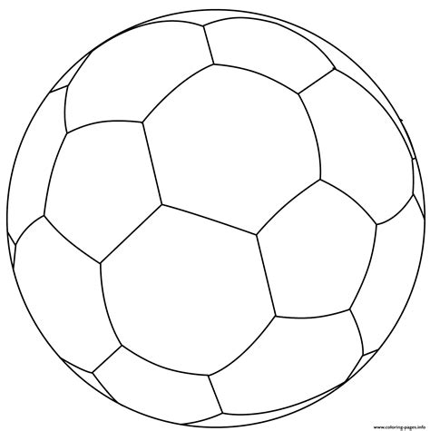 Football Ball Soccer Coloring Page Printable