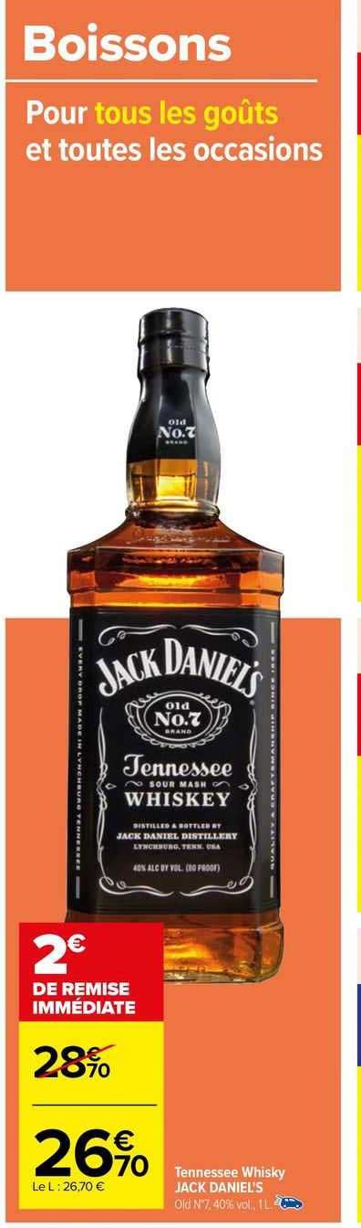 Promo Tennessee Whisky Jack Daniel S Chez Carrefour ICatalogue Fr