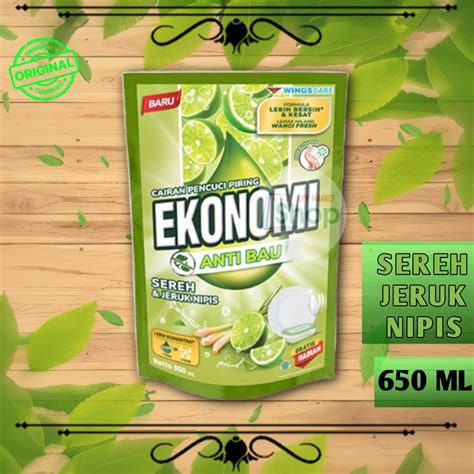 Jual Ekonomi Power Liquid Sabun Cuci Piring Sereh Jeruk Nipis Ml