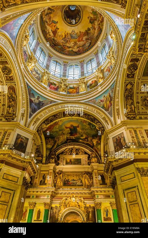 Interior View Of St Isaac S Cathedral St Petersburg Russia Europe