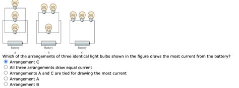 Solved Which Of The Arrangements Of Three Identical Light Chegg