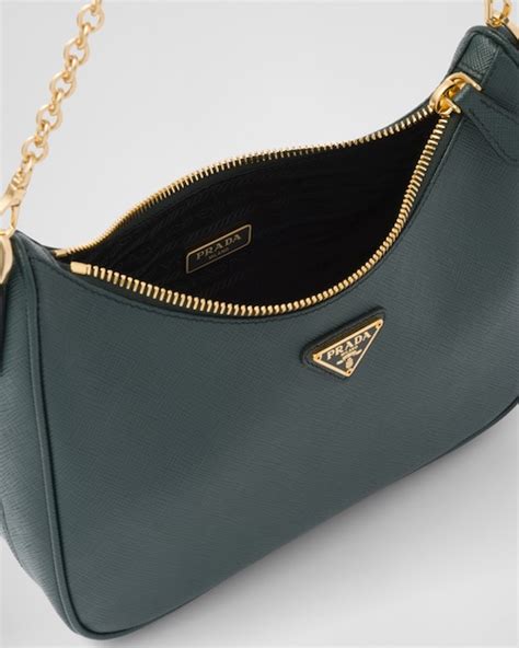 Emerald Green Prada Re Edition 2005 Saffiano Leather Bag Prada