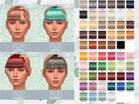 The Sims Resource Blahberry Pancakes Elza Bangs [retexture] Mesh