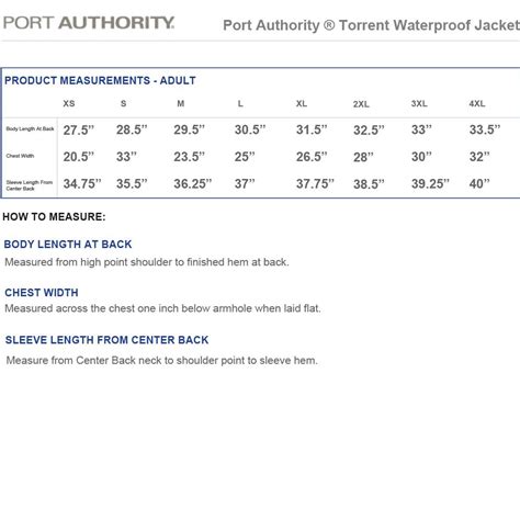 Sizing Charts Amerasport