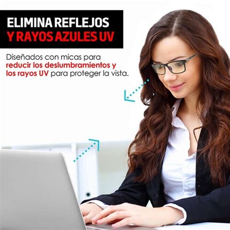 Lentes Para Computadora Antirreflejantes Luz Azul Redlemon