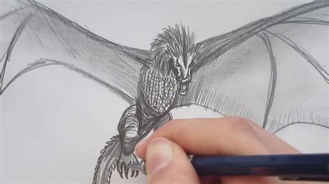 Drawing The Dragon From Game Of Thrones Youtube