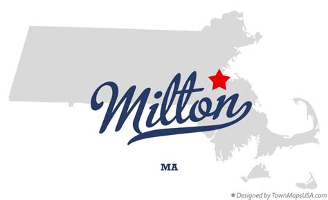 Map of Milton, MA, Massachusetts