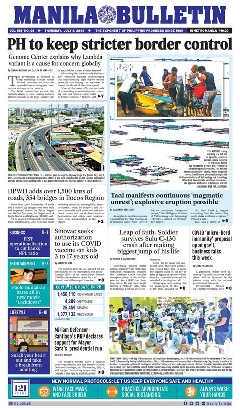 Manila Bulletin News On Twitter Manila Bulletin Headline For Today 07 08 2021