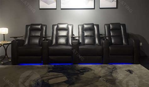 4 Seat Theater Recliner With LED Lighting LS-697B | Linsen Seating