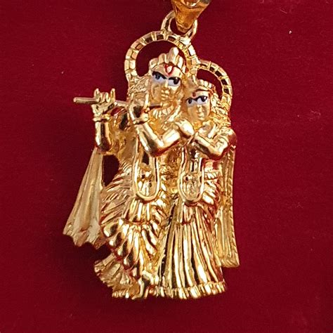 Gjp Ct Gold Radha Krishna Pendant Ct Gold Pendants Gold