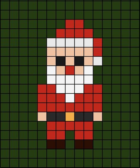 Santa Claus Pixel Art в 2023 г Рисунки крестов Схемы вышивки