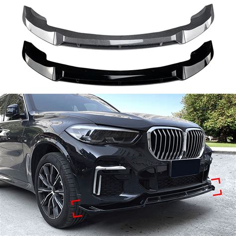 Car Front Bumper Spoiler Lip Kit For Bmw X5 G05 M Sport 2019 2023 Gloss