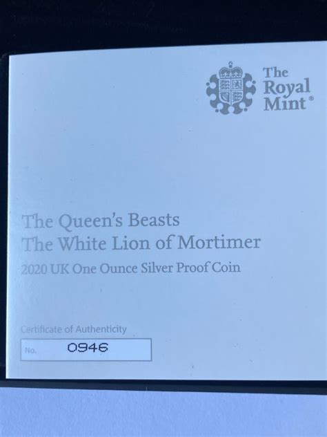 The Queen S Beasts The White Lion Of Mortimer Oz Silver Proof Ebay