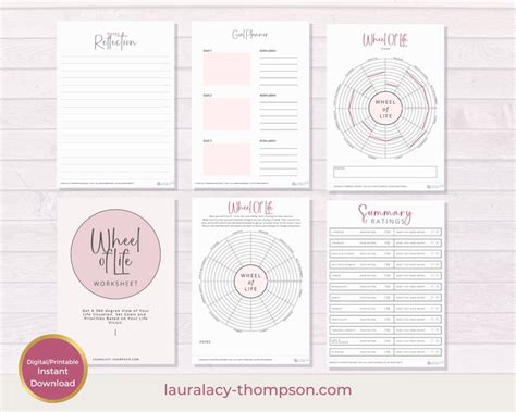 Wheel of Life Balance Wheel Worksheets Printable Wheel of Life Coaching ...