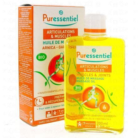 PURESSENTIEL Huile de massage effort musculaire bio Gaulthérie Arnica