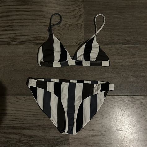 Mikoh Striped Bikini Perfect Condition Only Depop