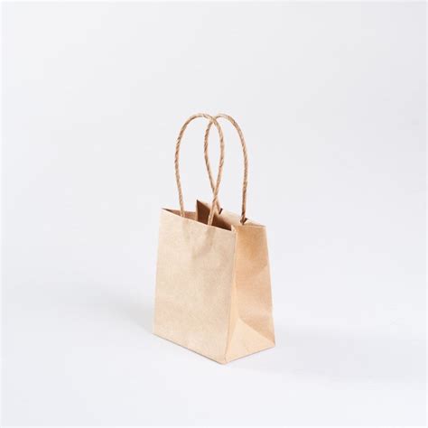 50 Small Kraft Paper T Bags With Handles Mini T Bags Etsy