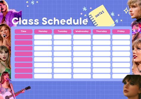 Colorful Cute Classroom Class Schedule | PDF