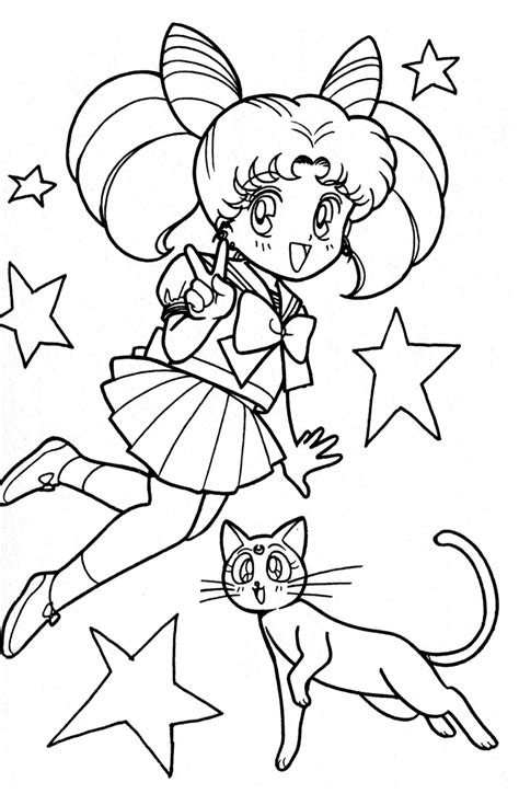 Sailor Chibi Moon Coloring Pages Wikipooster