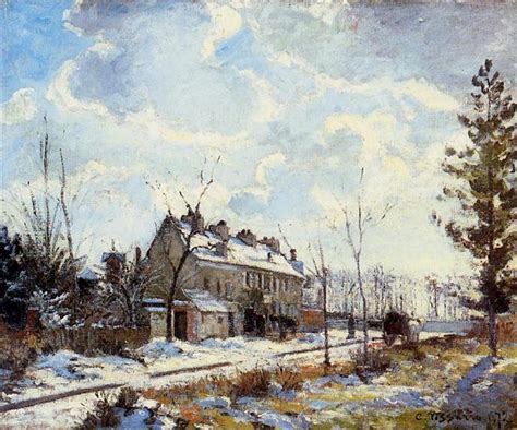 Louveciennes Road Snow Effect, 1872 - Camille Pissarro - WikiArt.org