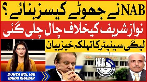 Nawaz Sharif Is Innocent Nab False Tricks Pmln Senator Big