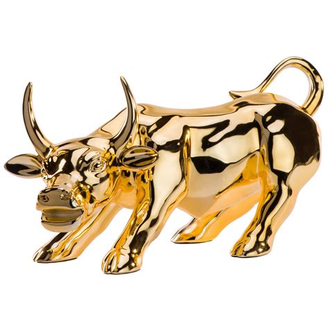 Gold Bull Statue Bull Sculpture Modern Decor Taurus Bull | Etsy