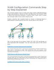 Vlan Configuration Commands Step By Step Explained Docx Vlan