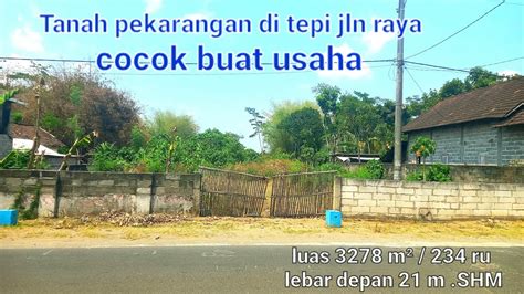 Tanah Pekarangan Ditepi Jln Raya Cocok Buat Usaha Sudah Pagar