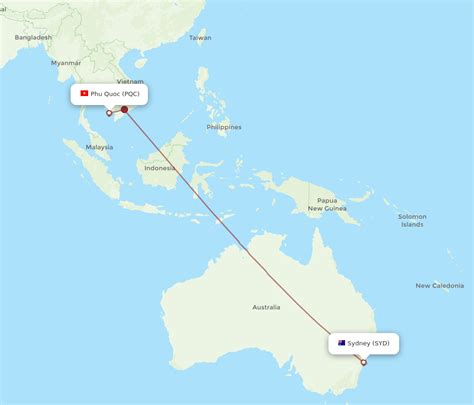 All Flight Routes From Sydney To Phu Quoc SYD To PQC Flight Routes