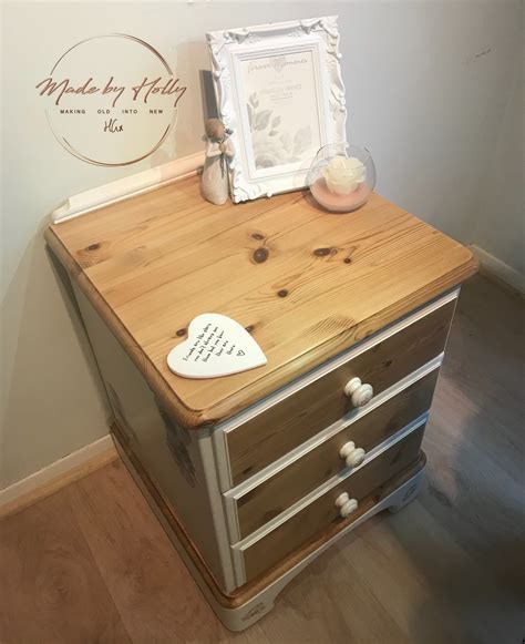 SOLD Vintage 3 Drawer Ducal Pine Bedside Table On Wheels Bedside