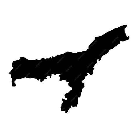 Premium Vector | Assam state map administrative division of india vector illustration