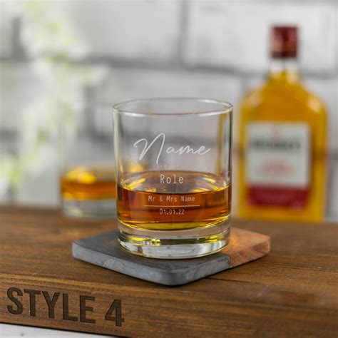 Personalised Wedding Whiskey Glass Gift Engraved Whisky Etsy UK