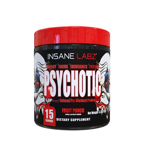 Insane Labz Psychotic High Stimulant Pre Workout Powder Extreme