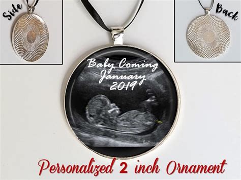 Ultrasound Ornament with personalized writing Pregnancy | Etsy