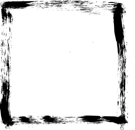 Grunge Brush Stroke Square Frame Png Transparent Onlygfx