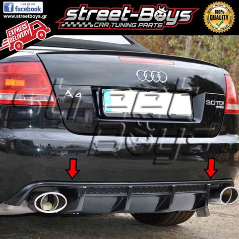 Audi B7 A4 Rear Diffuser Gloss Black Ubicaciondepersonascdmxgobmx