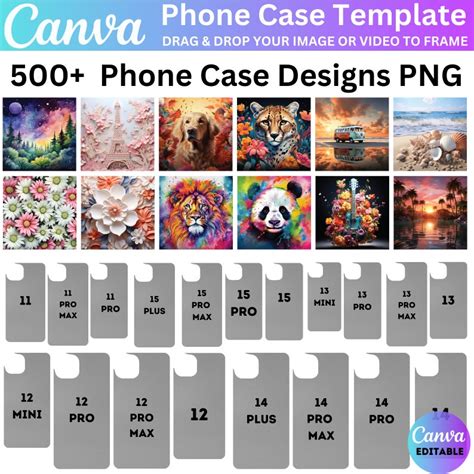 Phone Case Template Designs Png Bundle Sublimation Template For