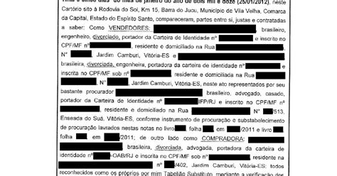 Escritura P Blica De Compra E Venda De Im Vel Documenta O Imobili Ria