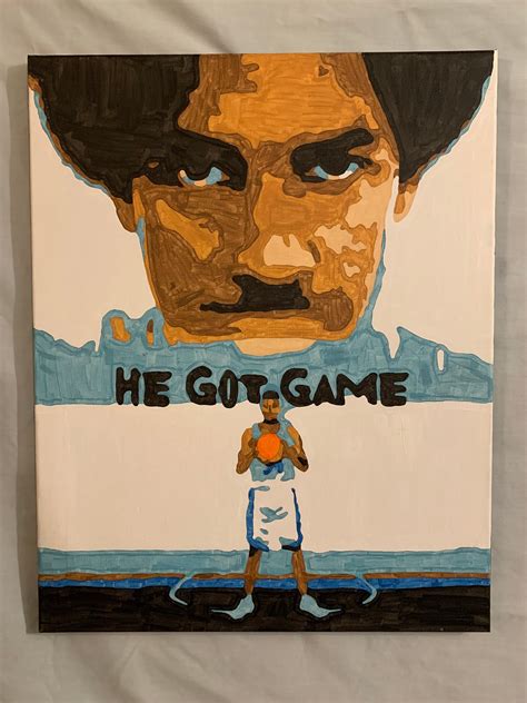 He Got Game Movie Poster Acrylic ORIGINAL Painting 20 X 16 - Etsy UK